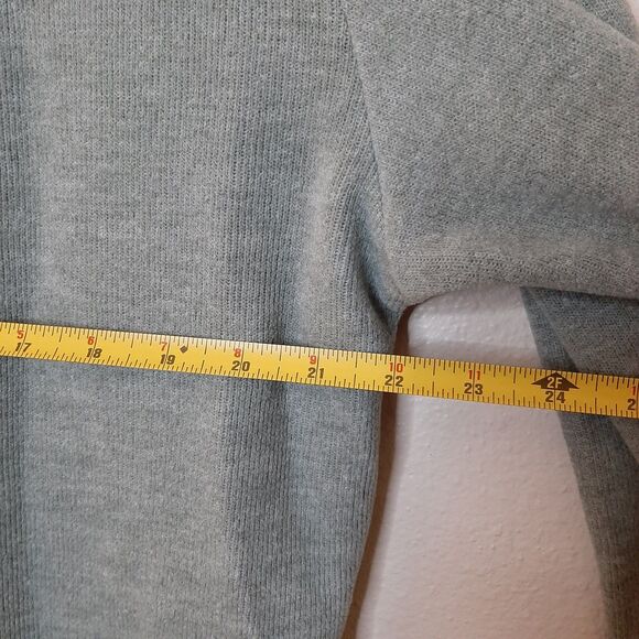 Uniqlo Sweater Green Women Size M Oversized Soft Ribbed High Neck Long Sleeve - Picture 3 of 11